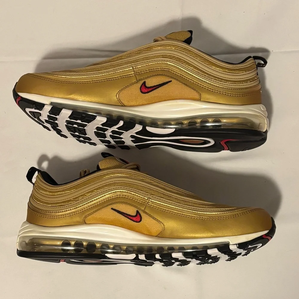 Nike Air Max 97 OG Gold Bullet Varsity Red DM0028-700 Men’s Size 14